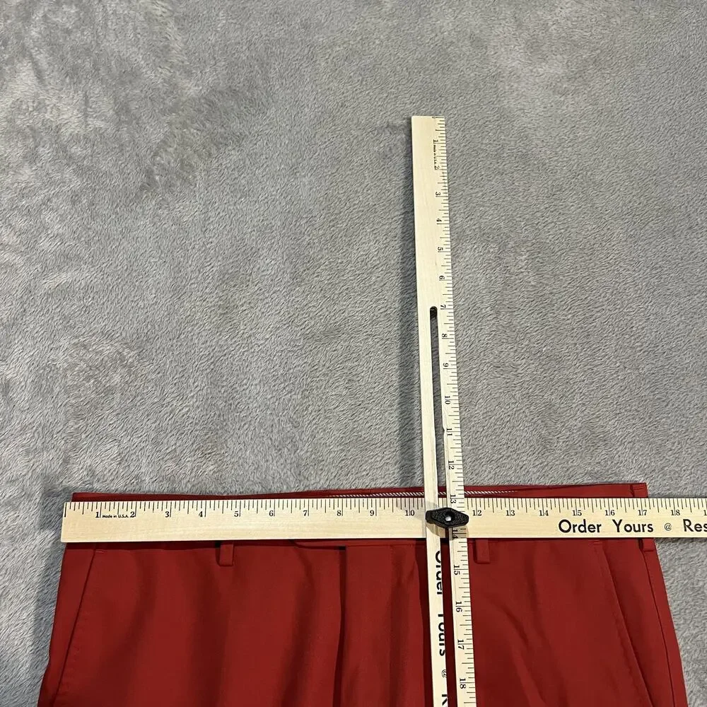 Peter Millar Pants Mens 34 Red Crown Sport Golf Performance Polyester Stretch